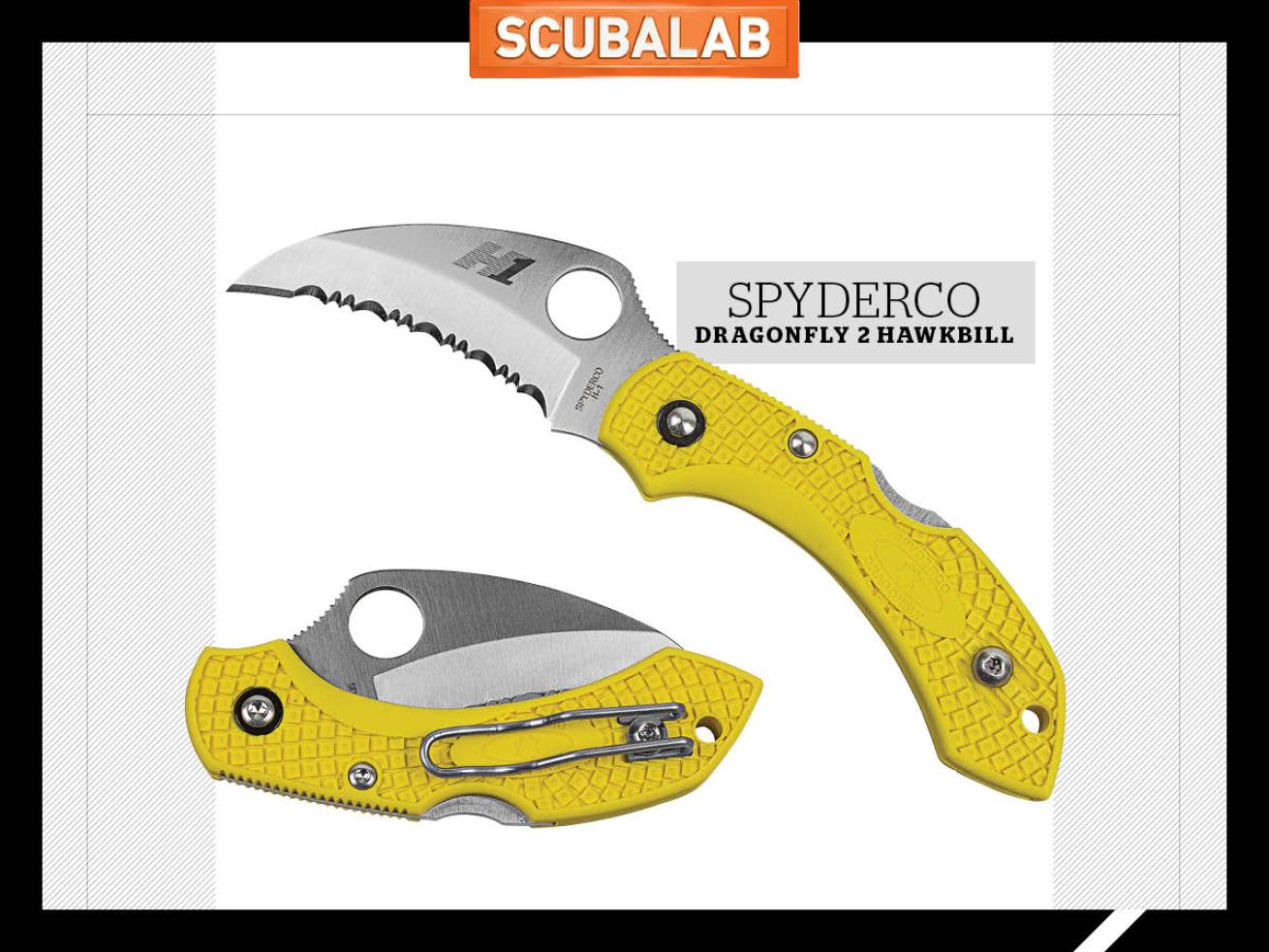 Spyderco Dragonfly 2 Hawkbill blade dive knife Scuba Diving