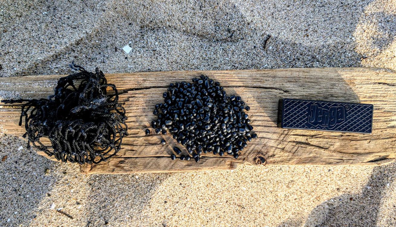 recycled fish nets jenga ocean