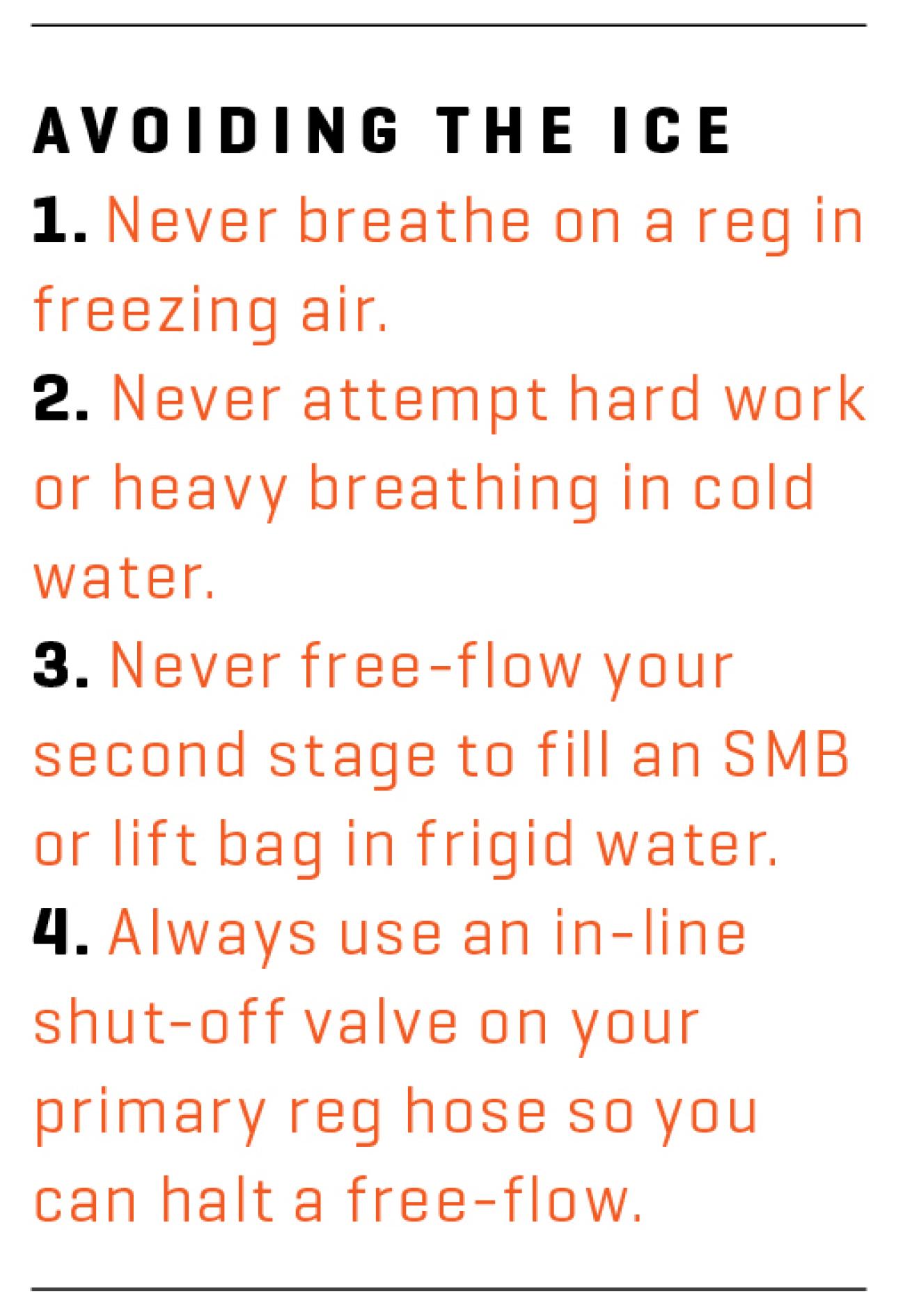 regulator scuba freeze