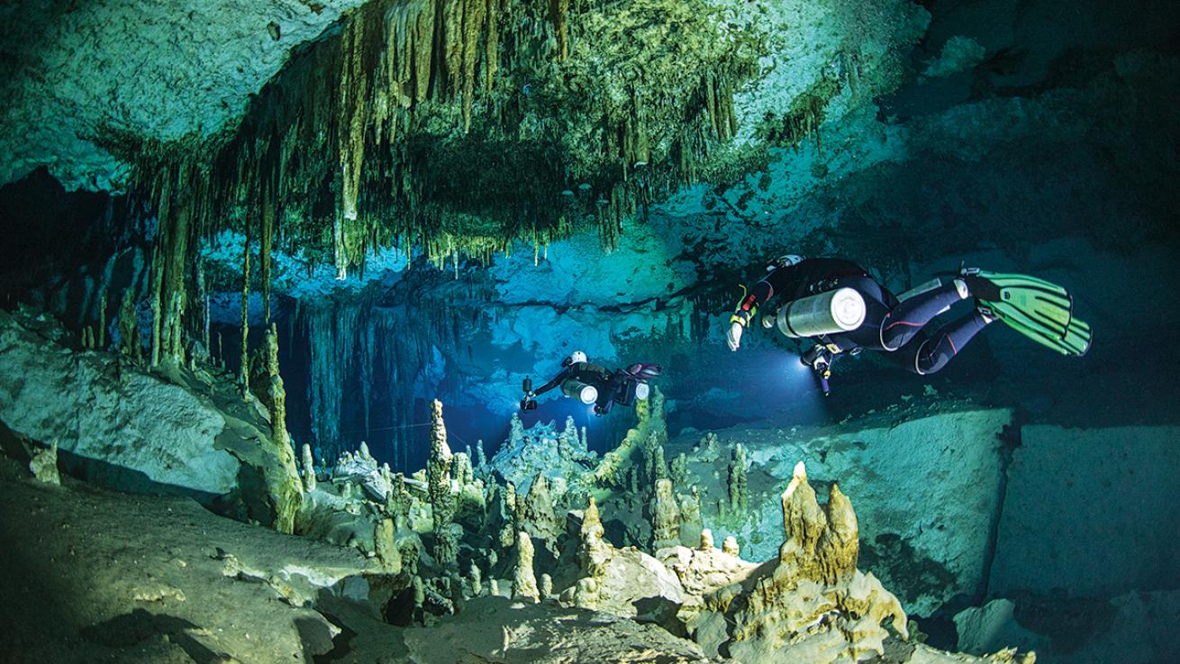 cave diving