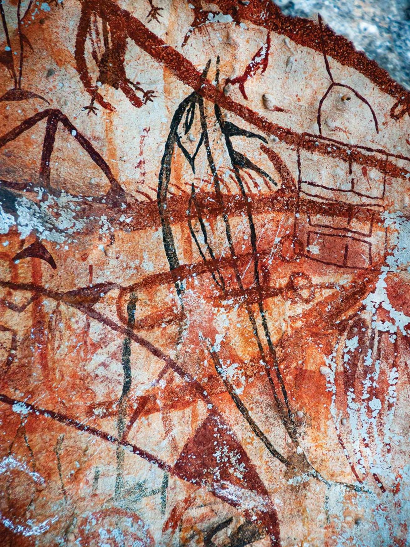 Ancient rock paintings near Misool