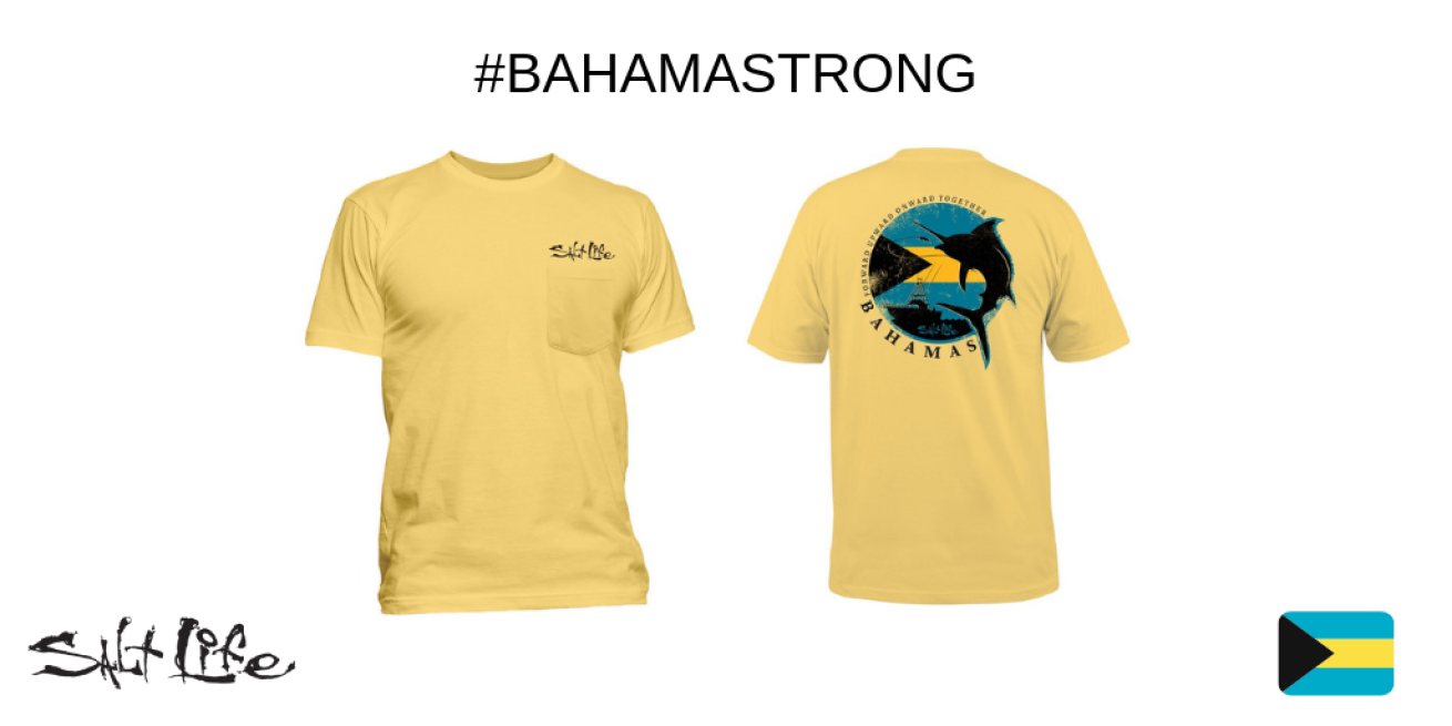 salt life bahamas hurricane dorian t-shirt