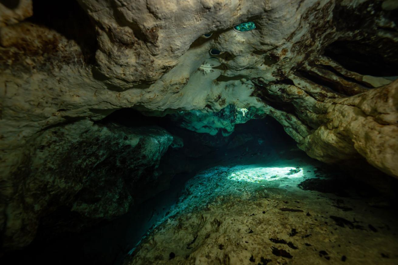 Underwater Cave Formation in Florida