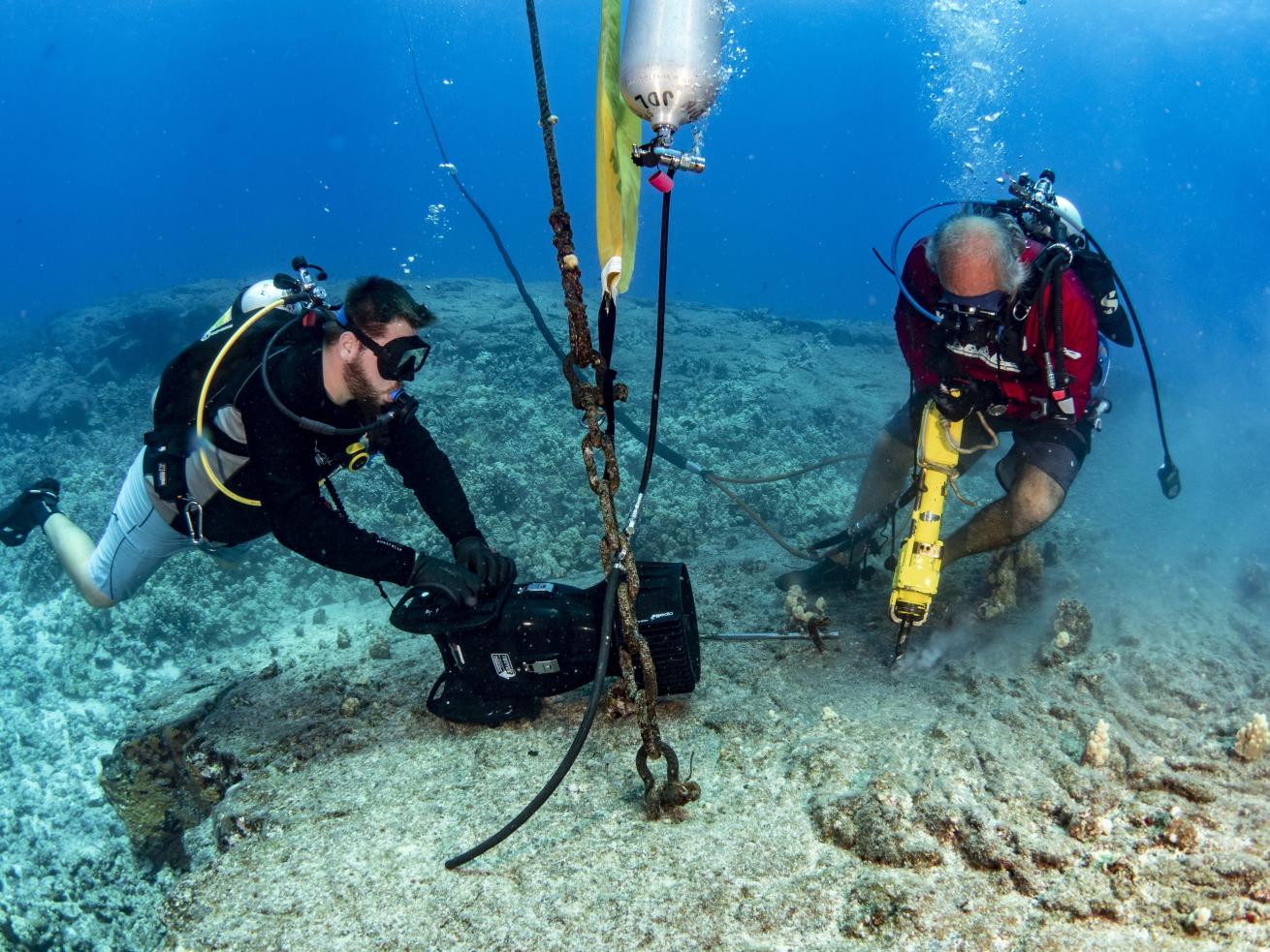 underwater mooring maintenance