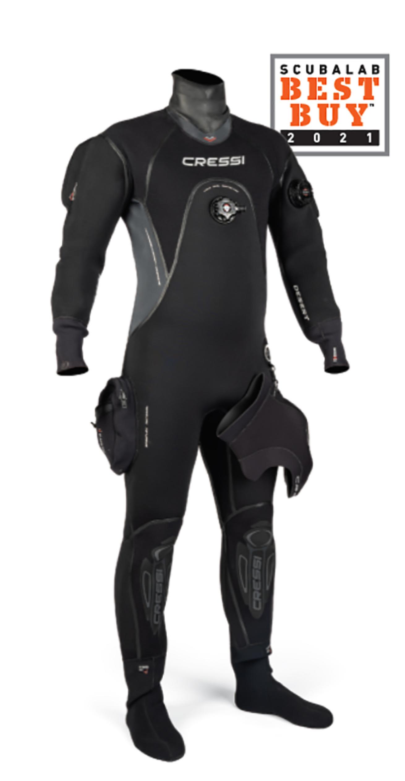 Cressi Desert drysuit with the ScubaLab Best Buy 2021 stamp