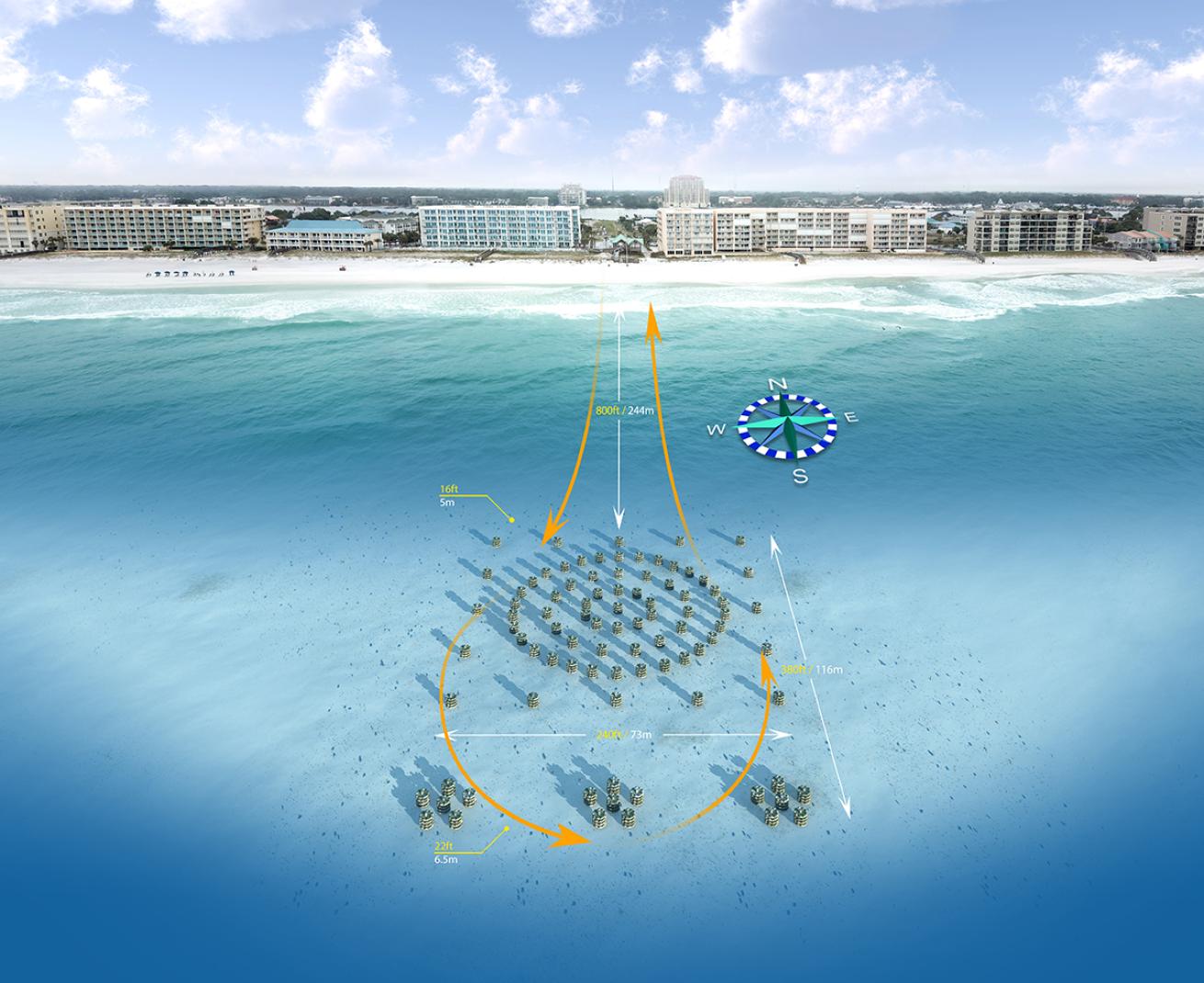 Reef Smart 3-D map of a shore access site