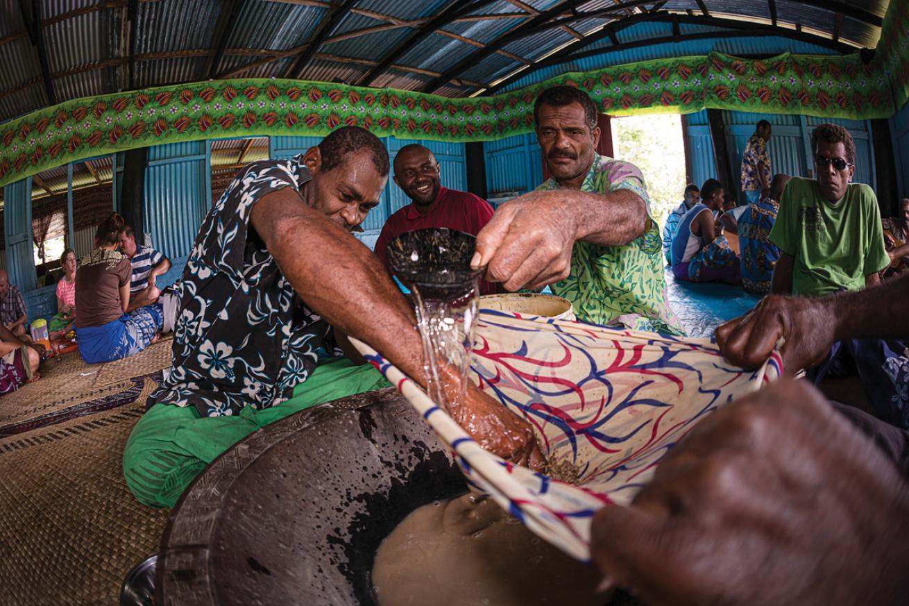 Kava Ceremony in Fiji Village 