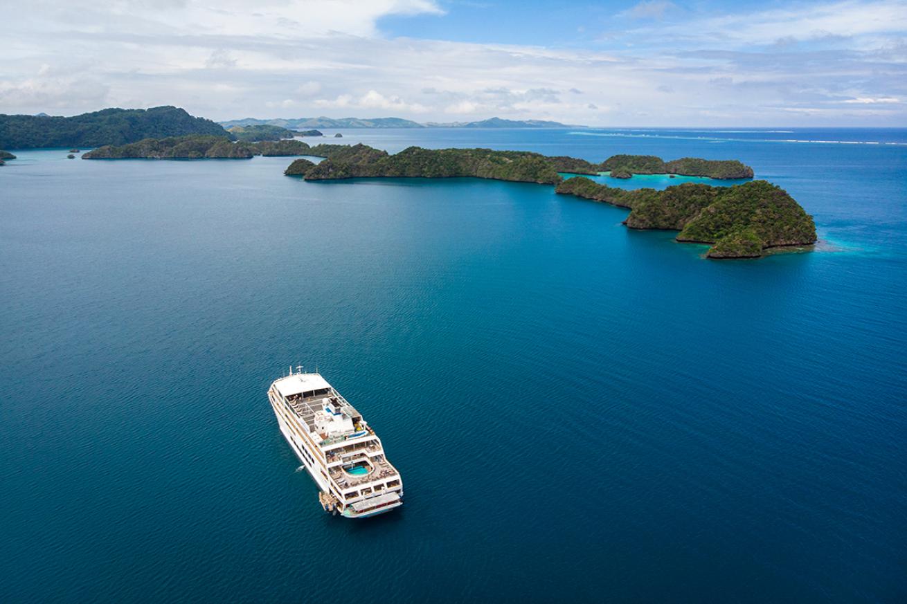 Liveaboard boat in Lau, Fiji