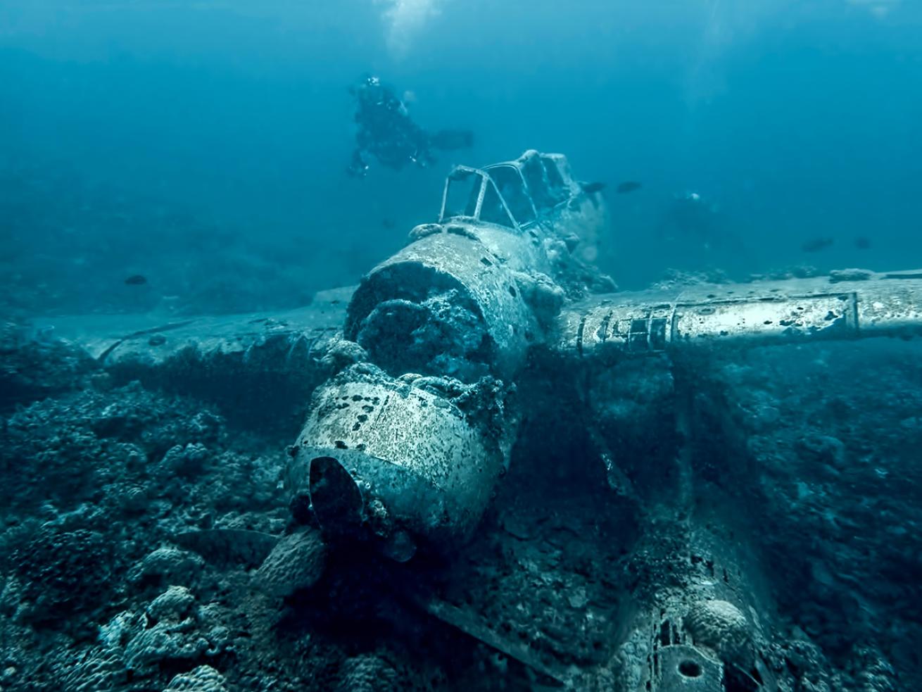 Sunken plane