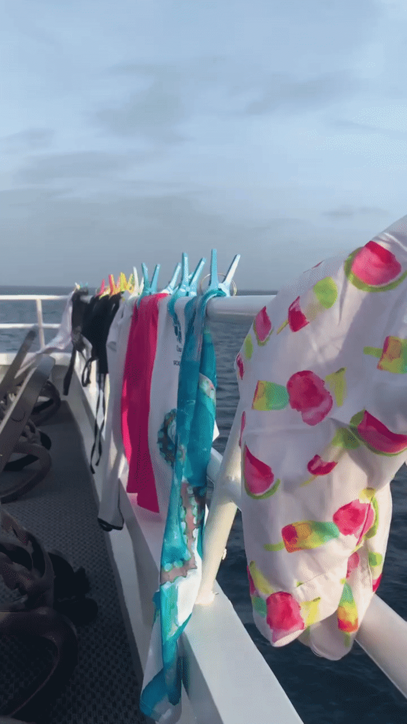 Swimsuits drying