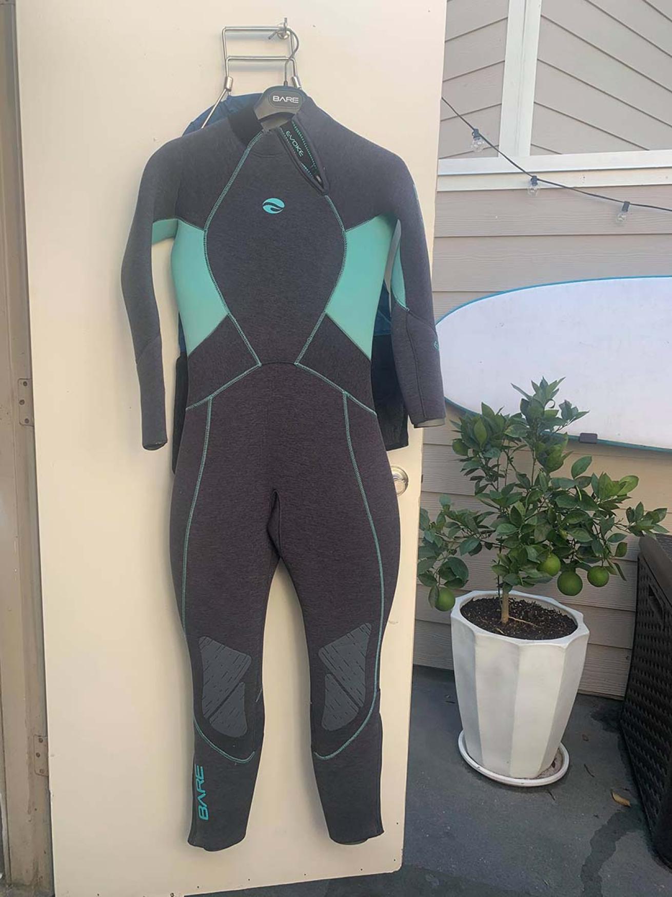 Hanging wetsuit