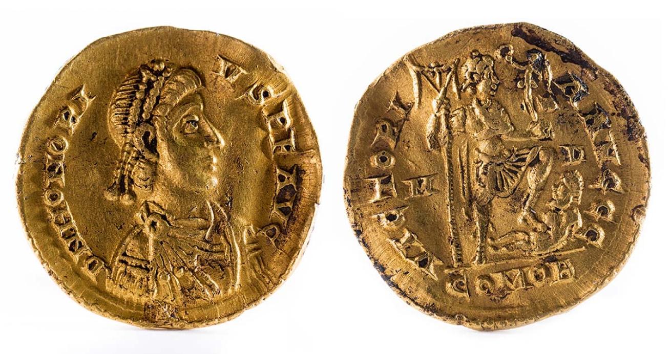 Roman Coins Depicting Emperor Honorius