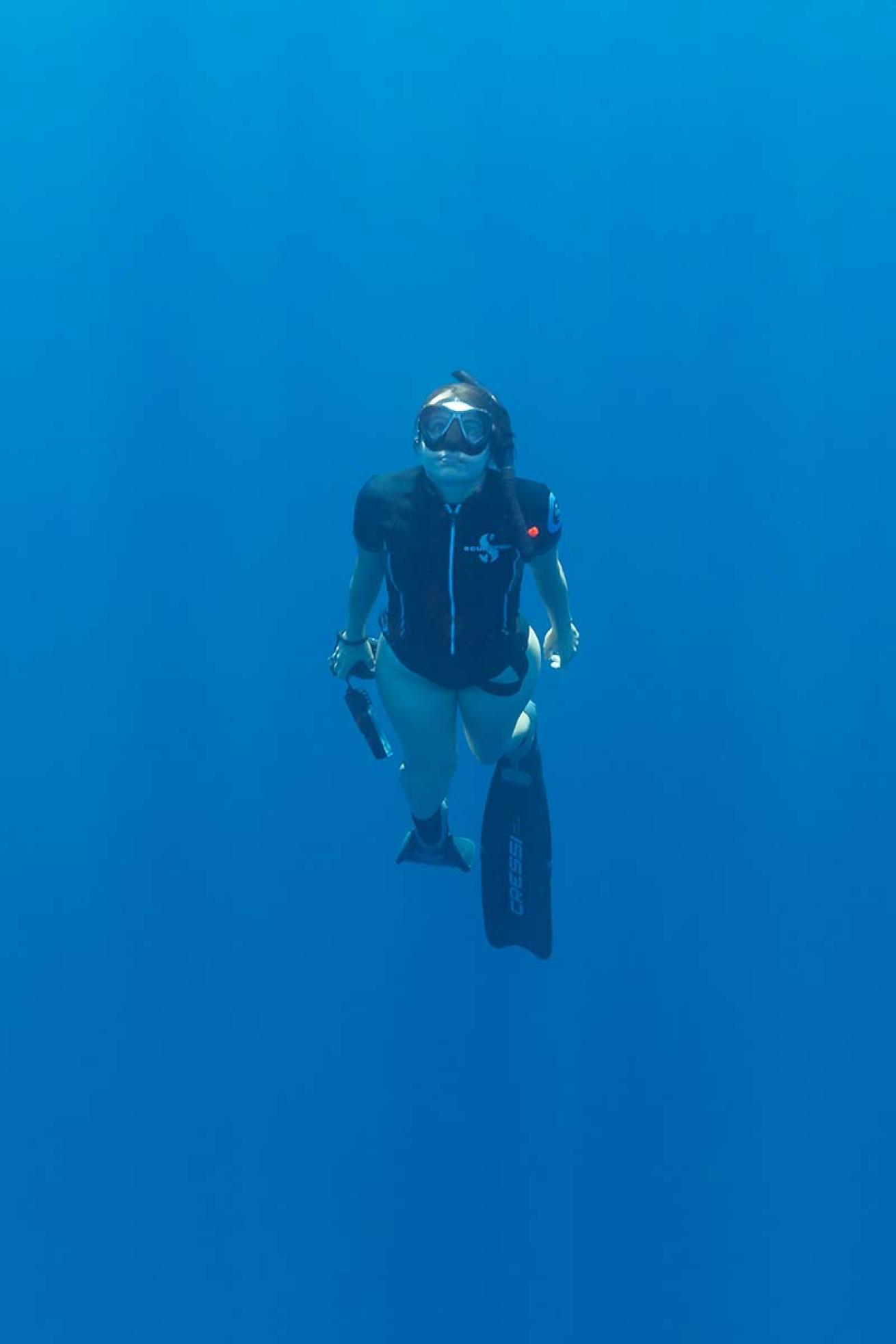 Freediver rising