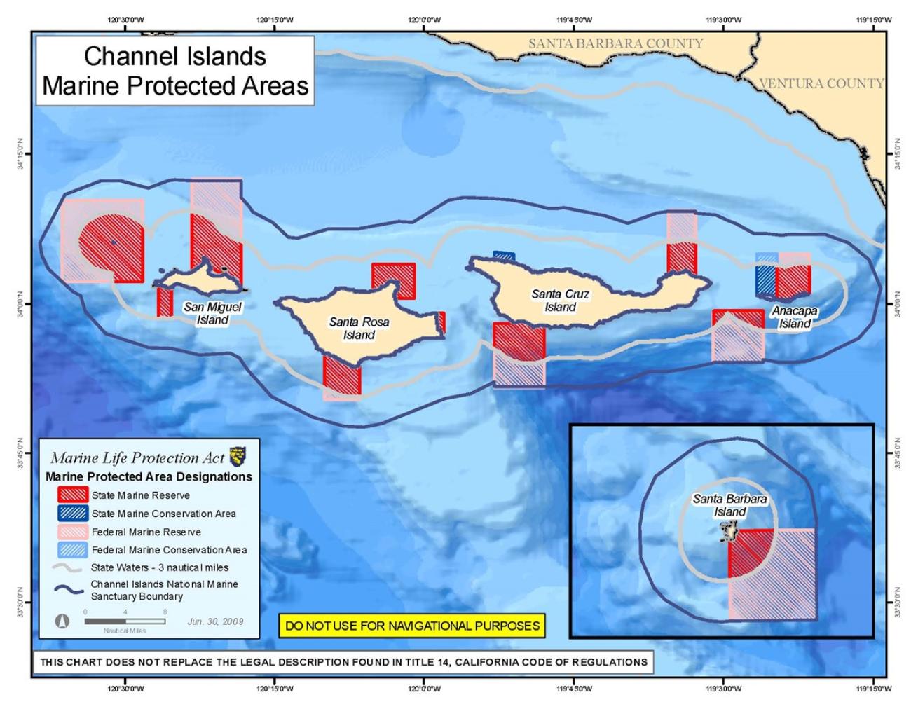 Channel Islands National Park MPA map