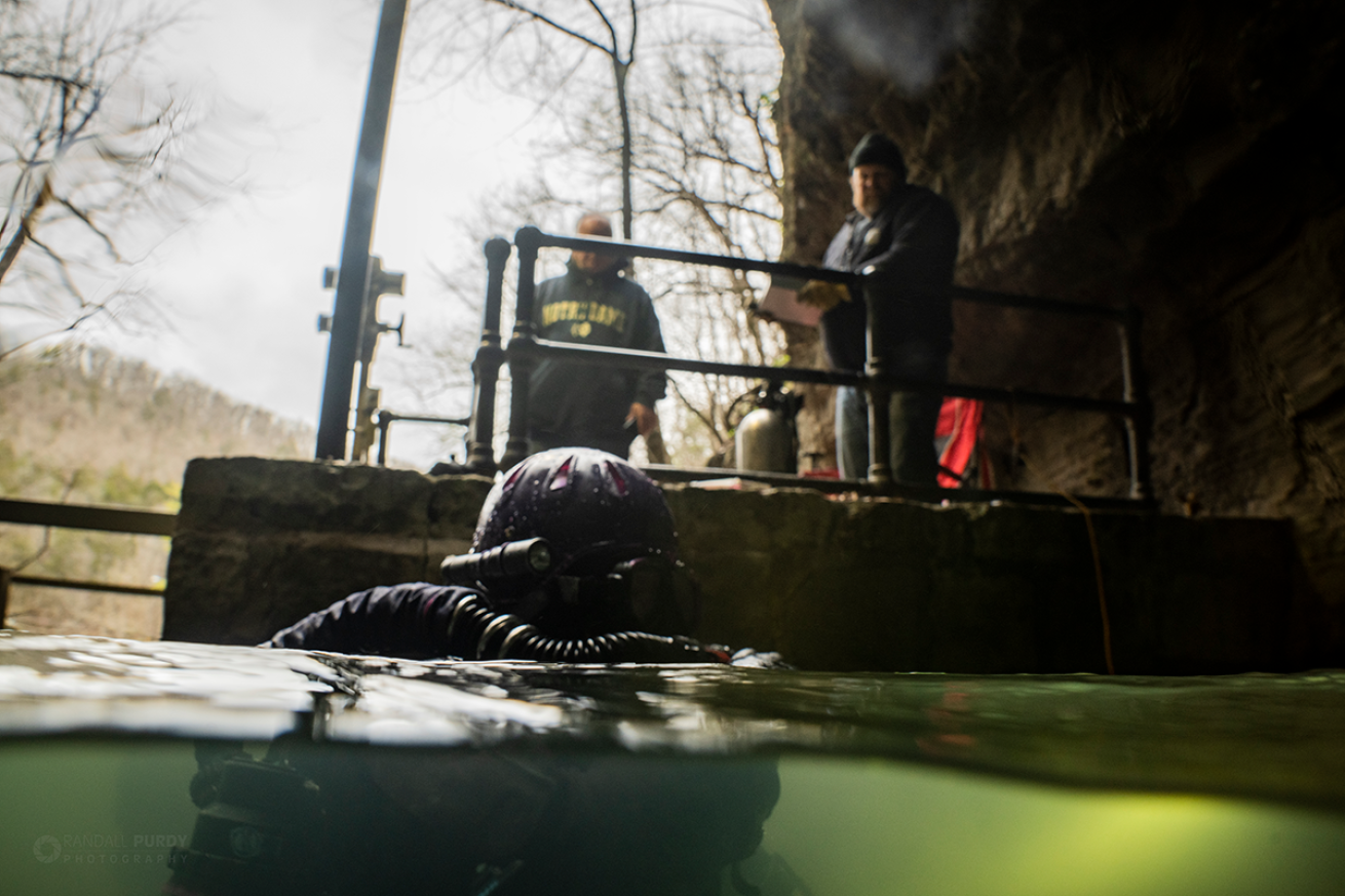 Diver topside Roaring River Spring 