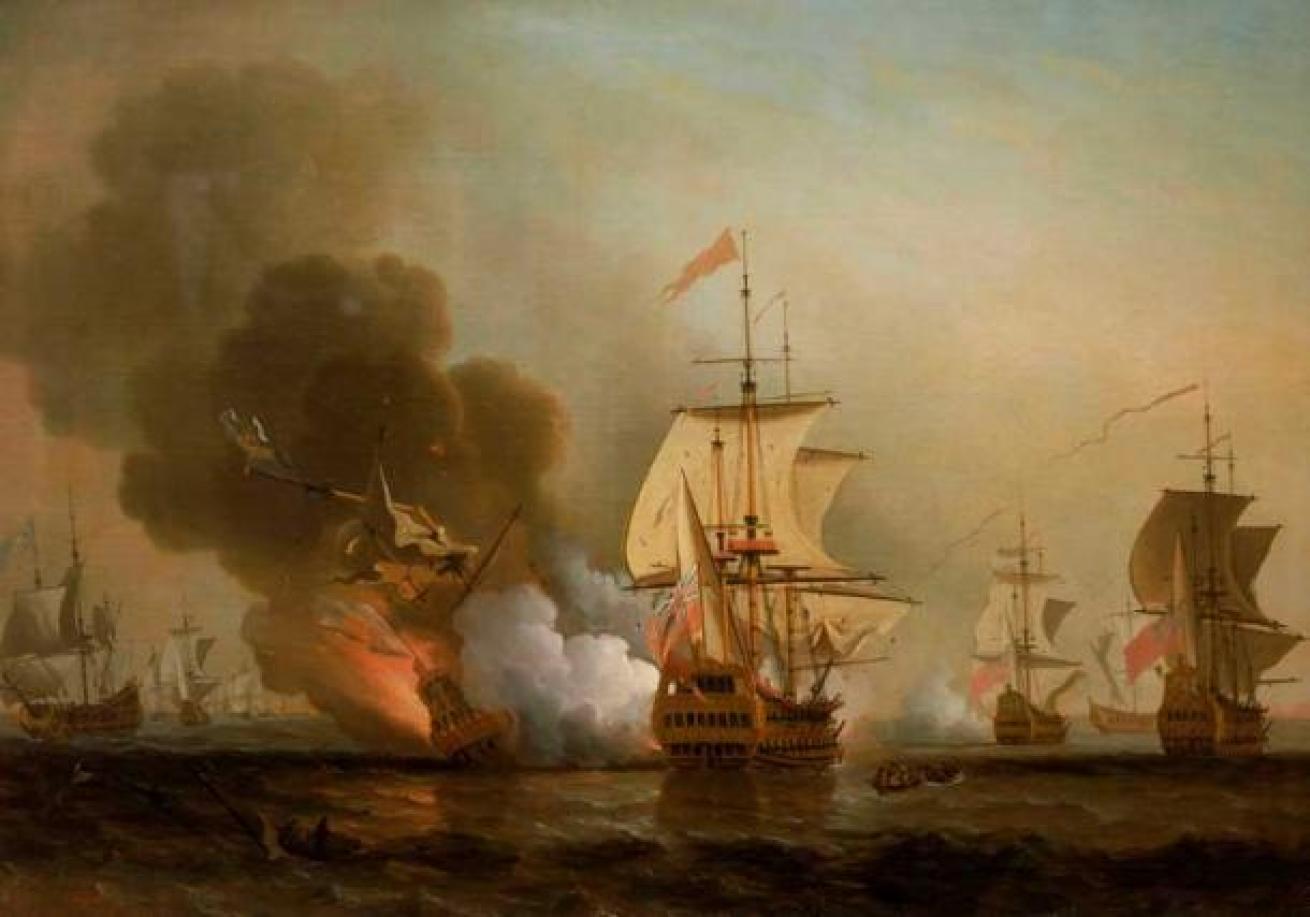 Cartagena battle painting