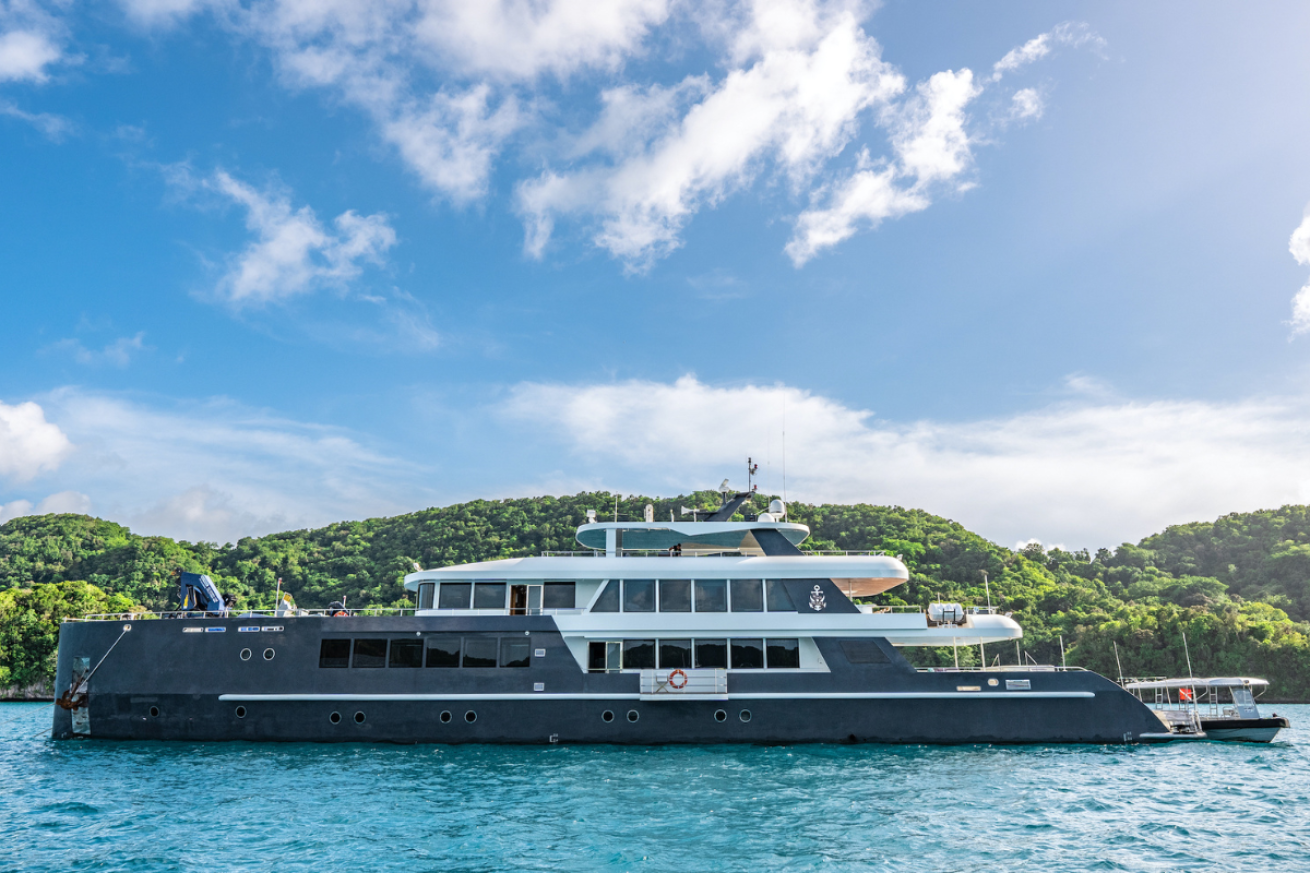 Large boat in the water