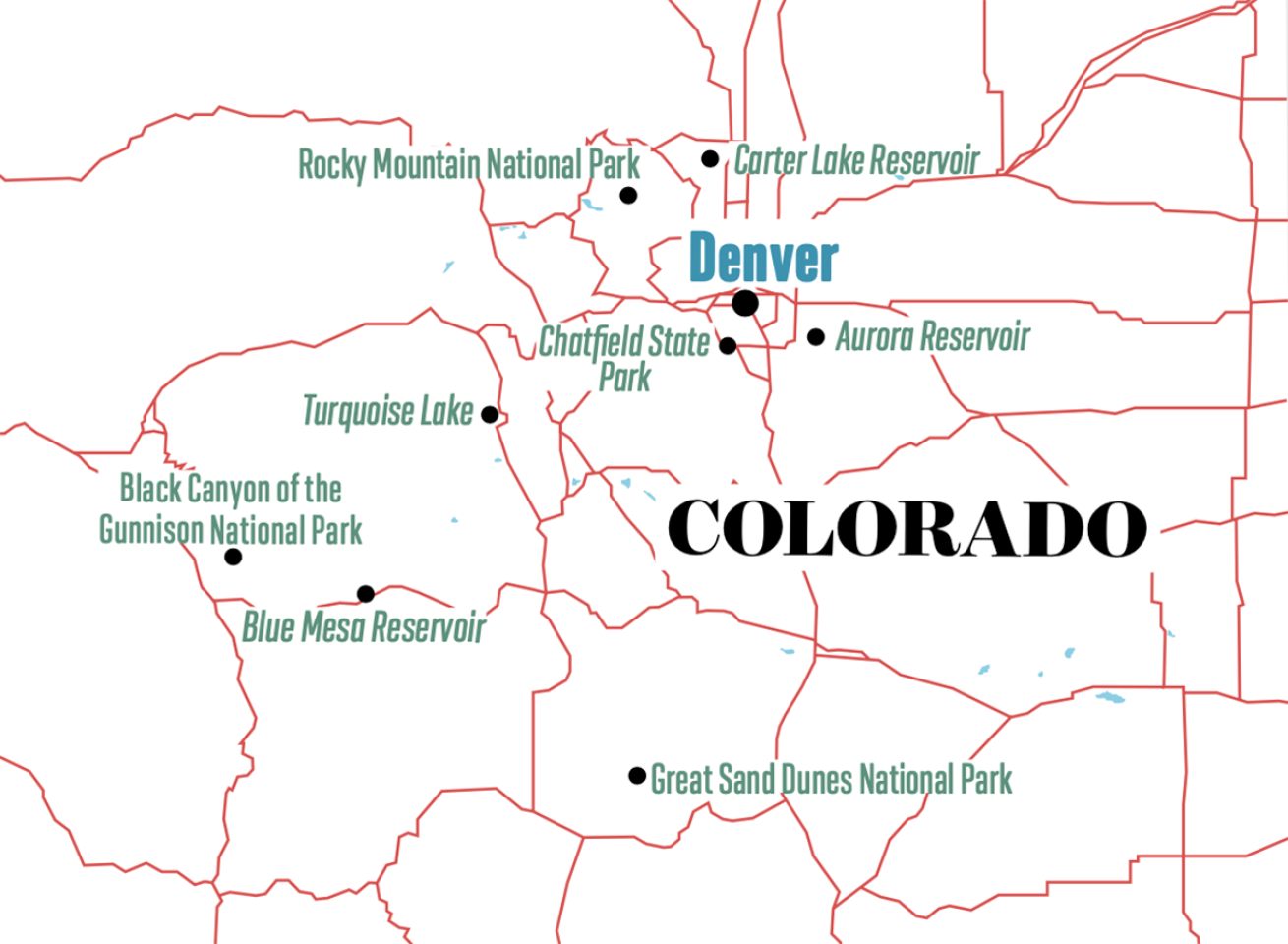 Colorado Dive Site Map