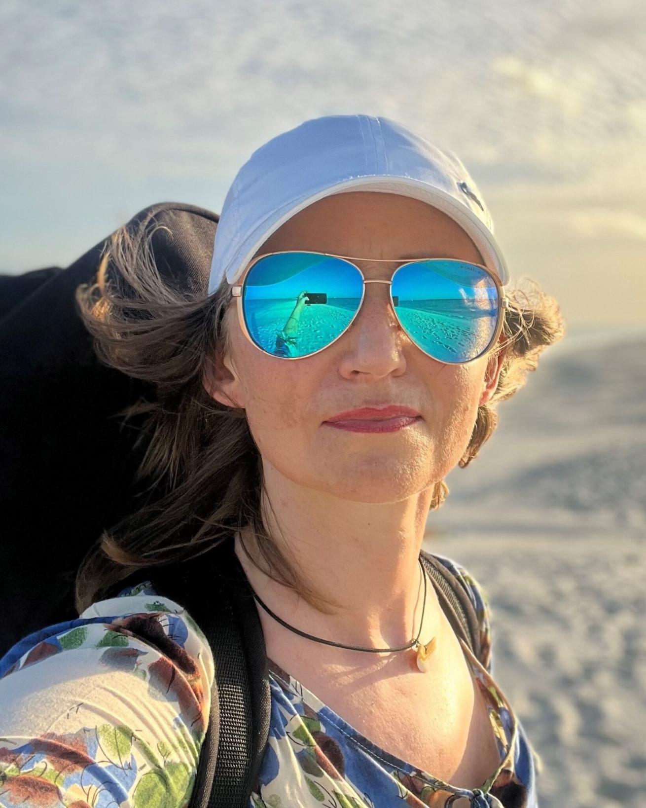 Beach selfie of a woman