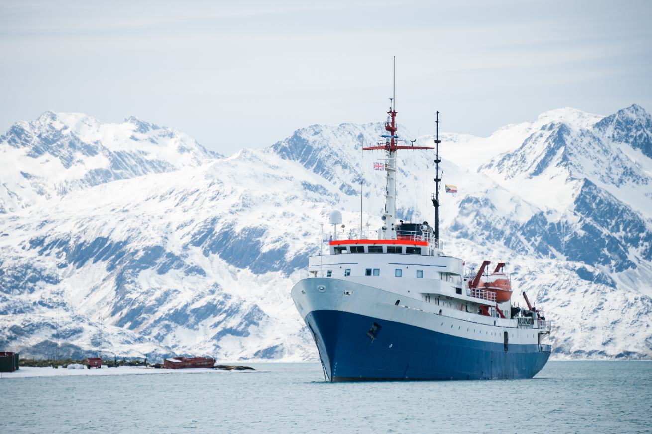 Boat in Antarctica