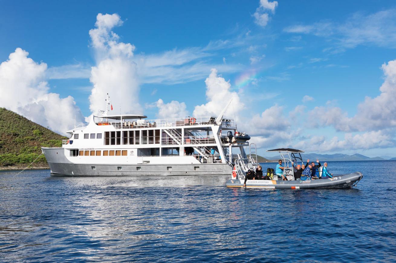 BVI Aggressor and tender boat