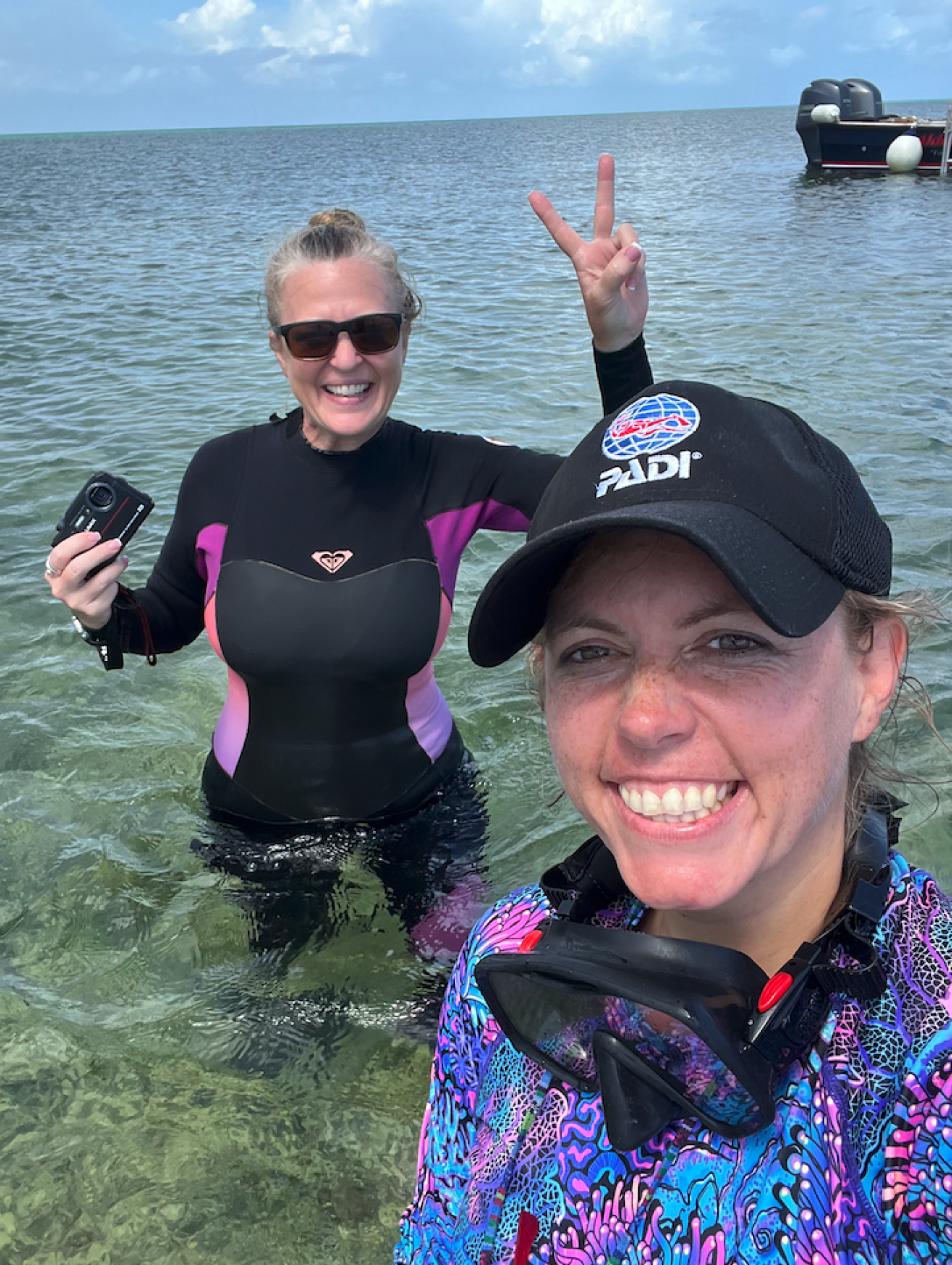 Candice Landau in sun and rain in Cozumel