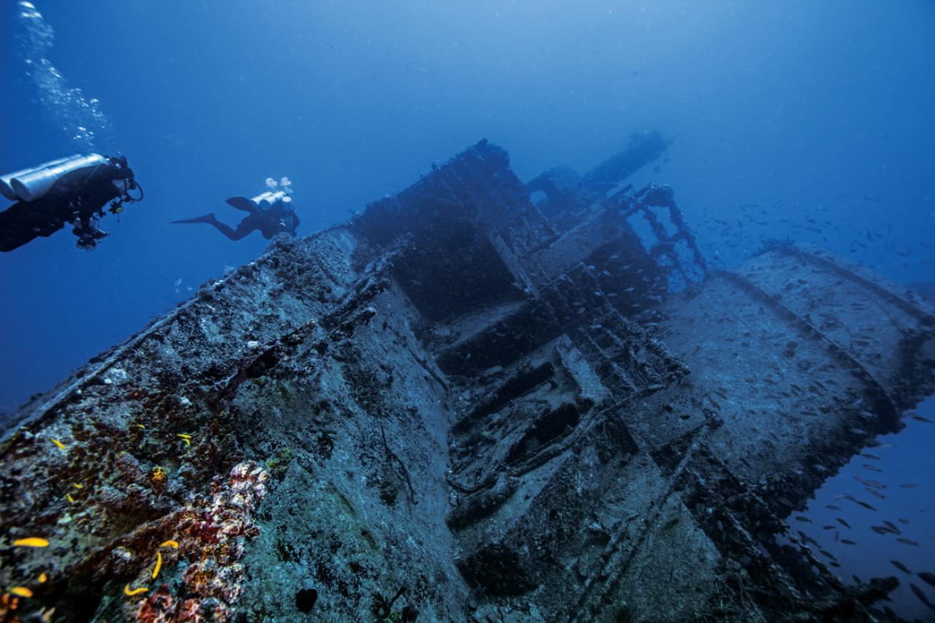 In Islamorada, the Eagle wreck rests at a max depth of 110 feet.
