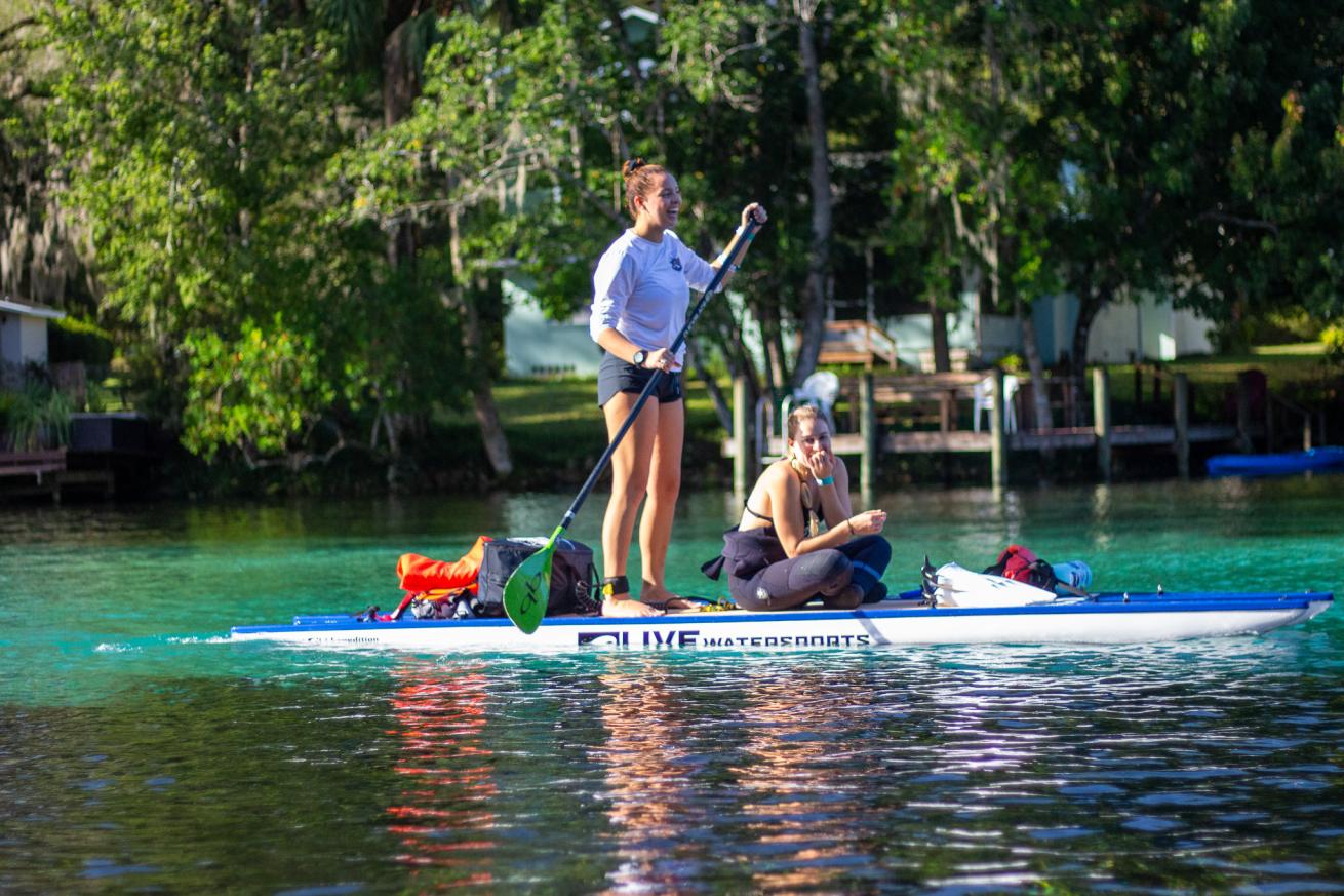 Ari on a paddleboard