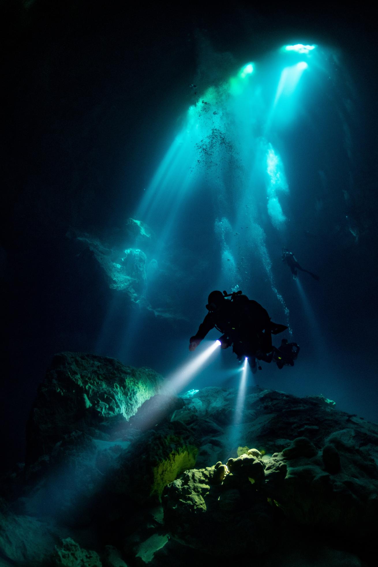 Cave divers