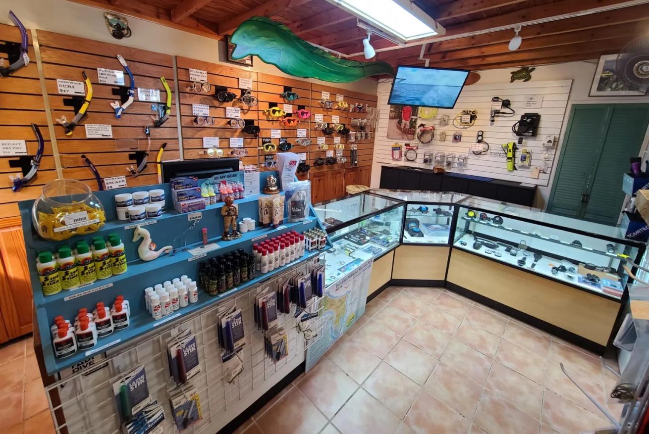 Scuba diving equipment store.