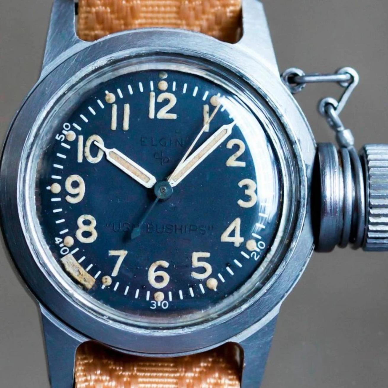 vintage WWII-era dive watch