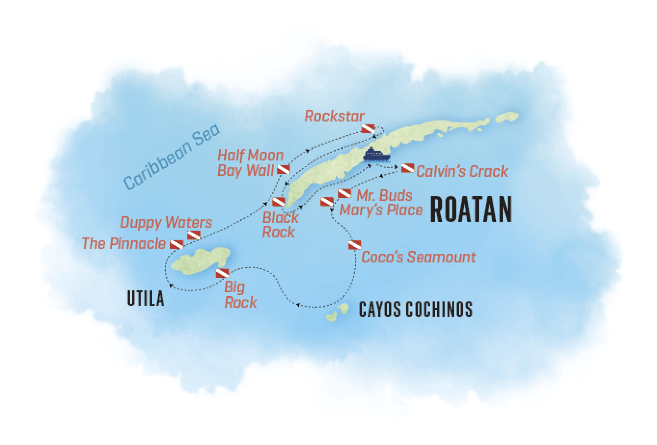 Roatan Map