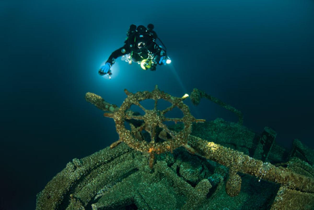 Scuba diving wrecks in Thunder Bay National Marine Sanctuary in Michigan
