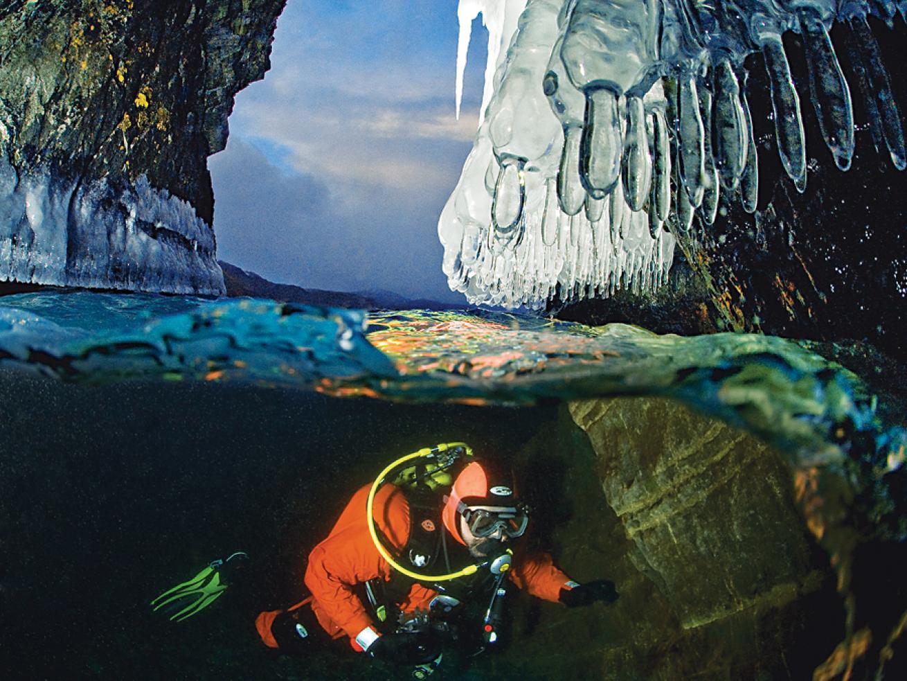 scuba diving Lake Baikal, Russia