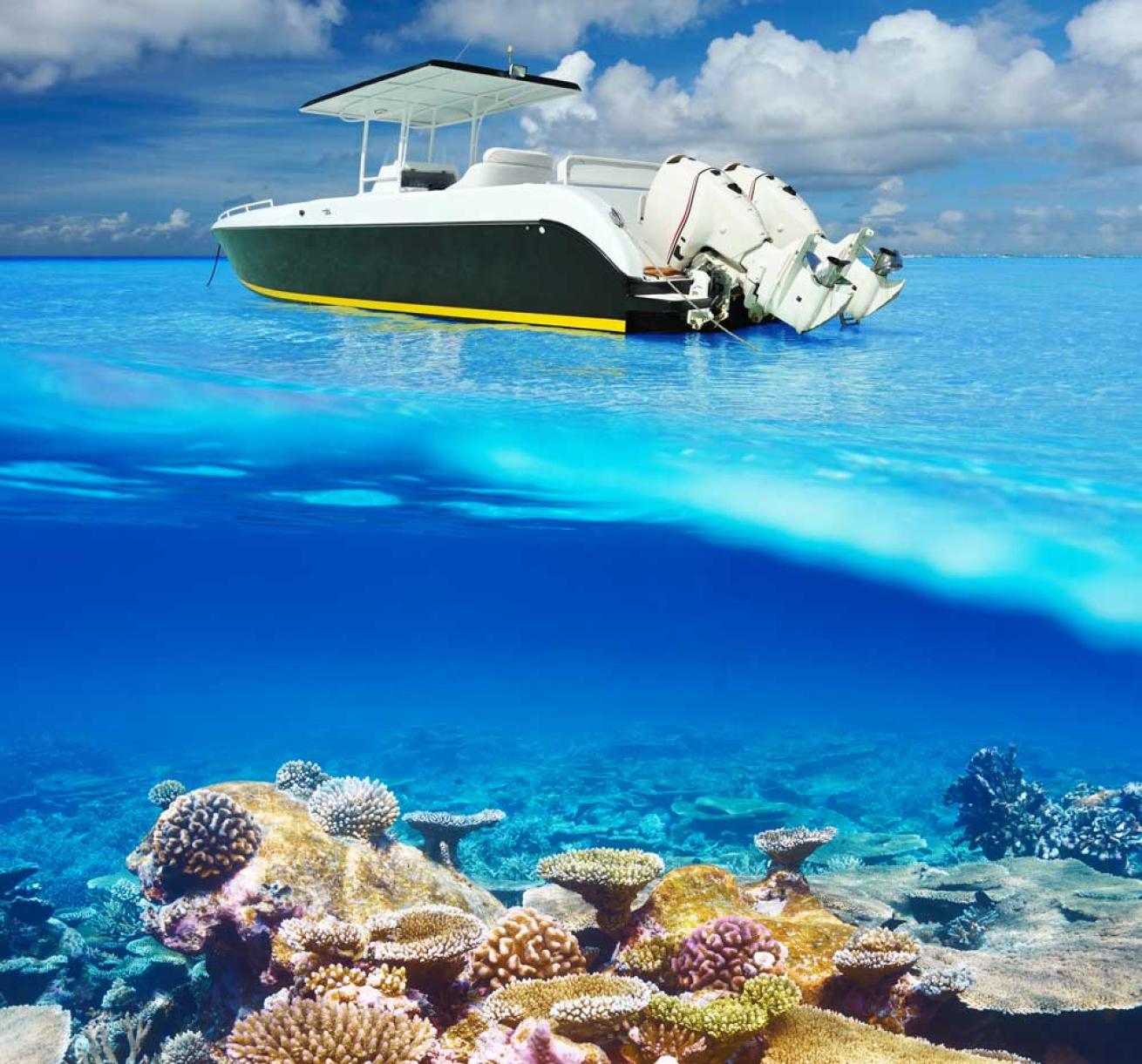 boating and scuba diving
