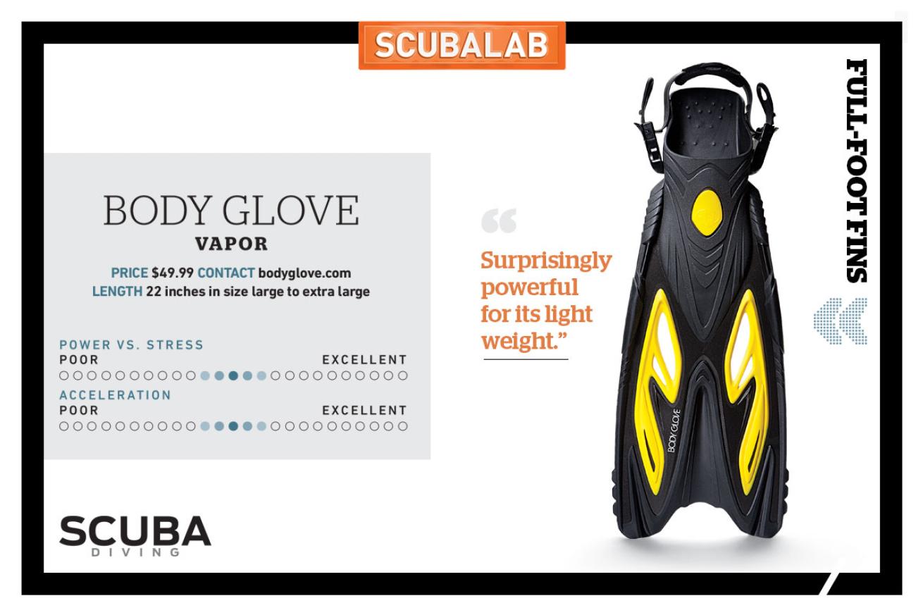 ScubaLab fin review Body Glove Vapor
