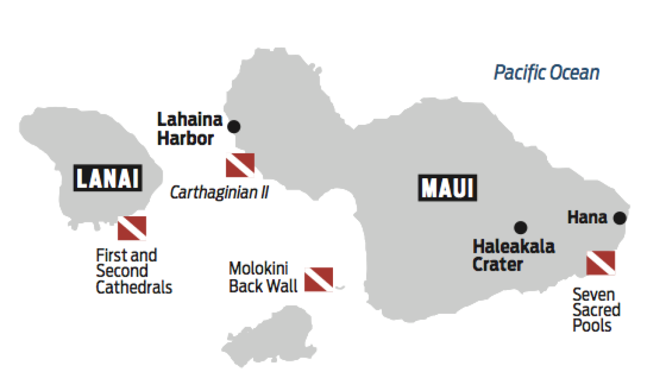 map of Maui, Hawaii