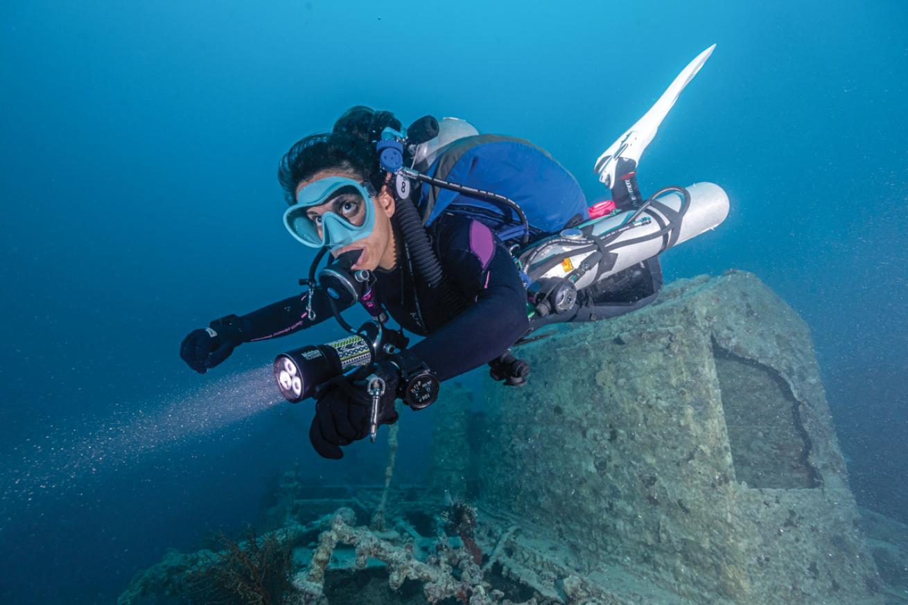 female tech diver rosalie miller red sea egypt