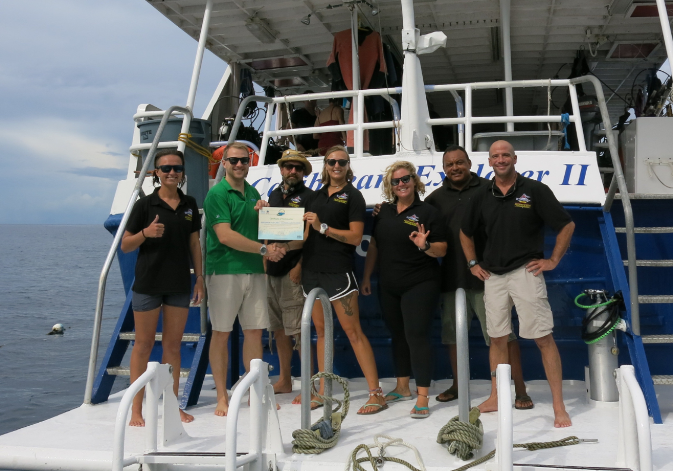 Crew on a liveaboard boat
