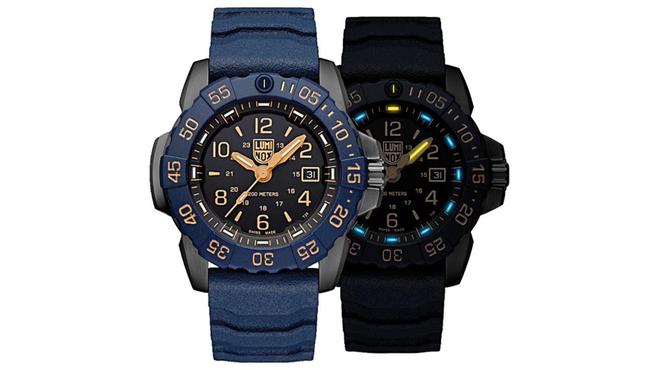 Quartz diver with durable stainless-steel case and fiberglass compound bezel