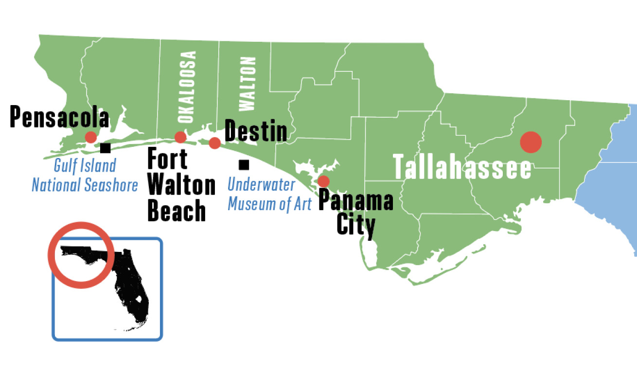 map of florida panhandle