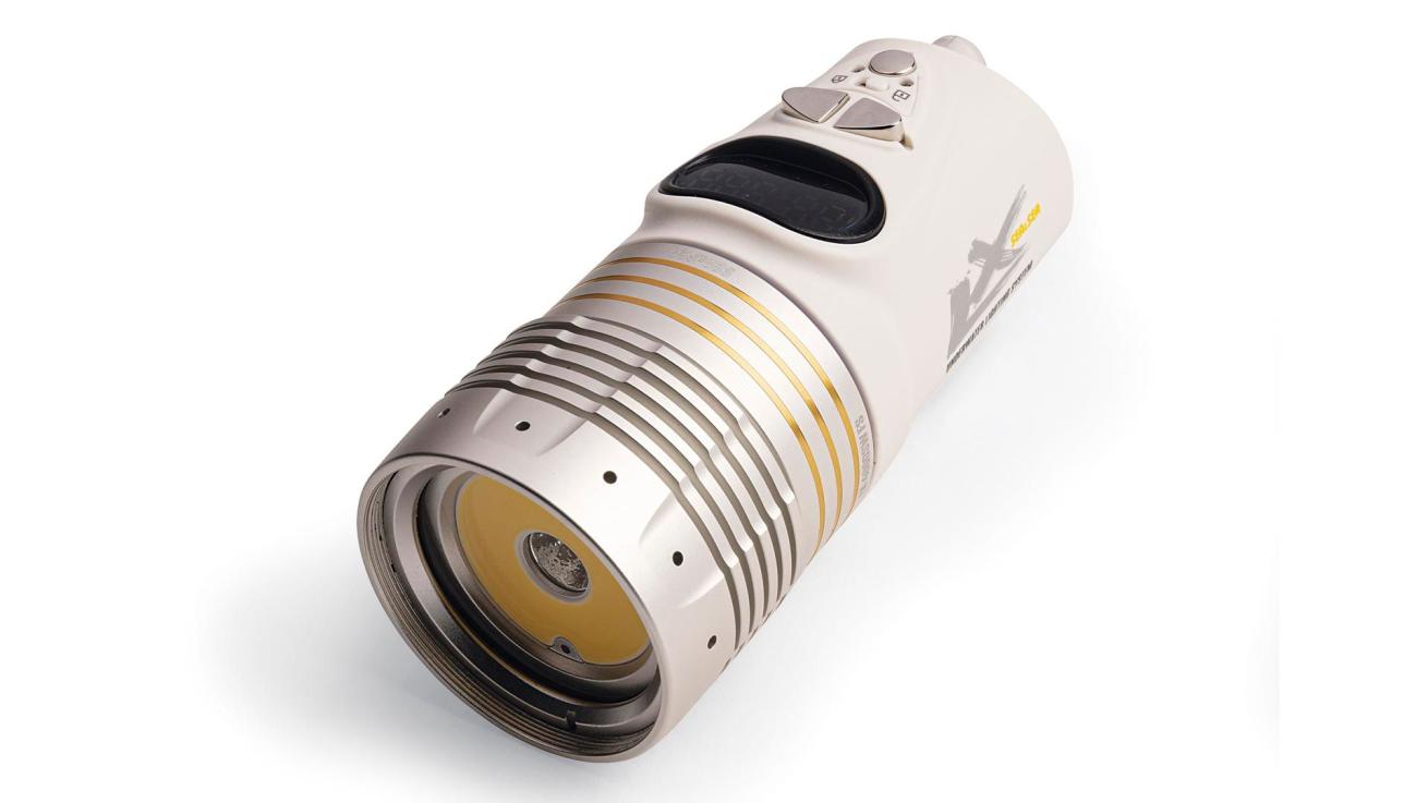 Flash sensor function temporarily shuts off light when a strobe is fired