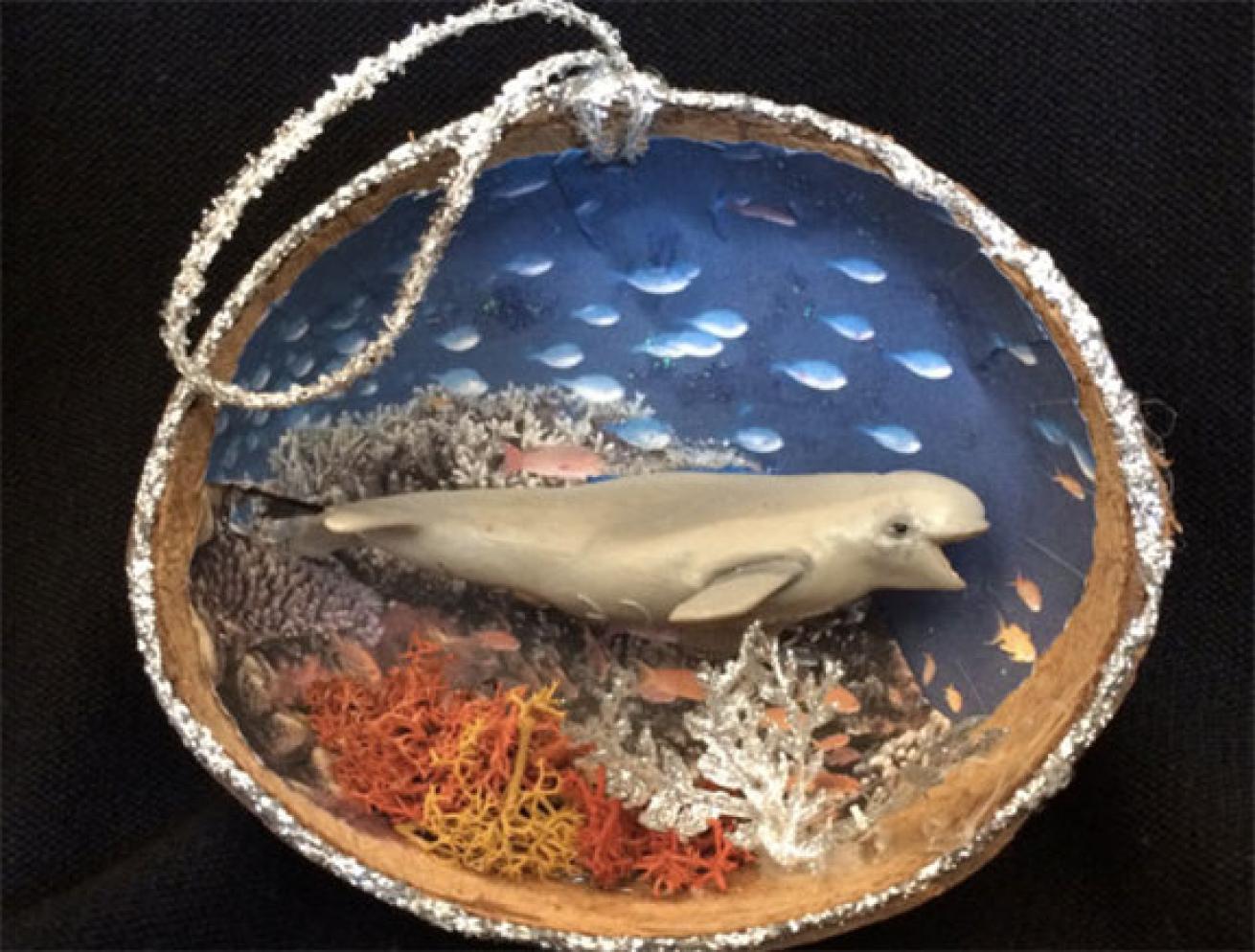 beluga whale ornament