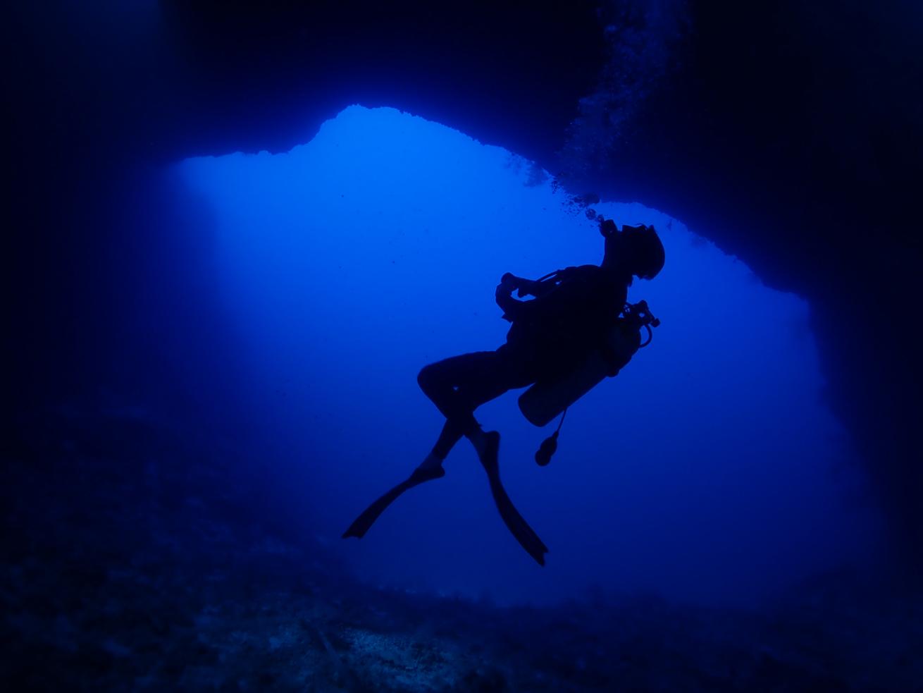 Scuba Diver Blue Hole