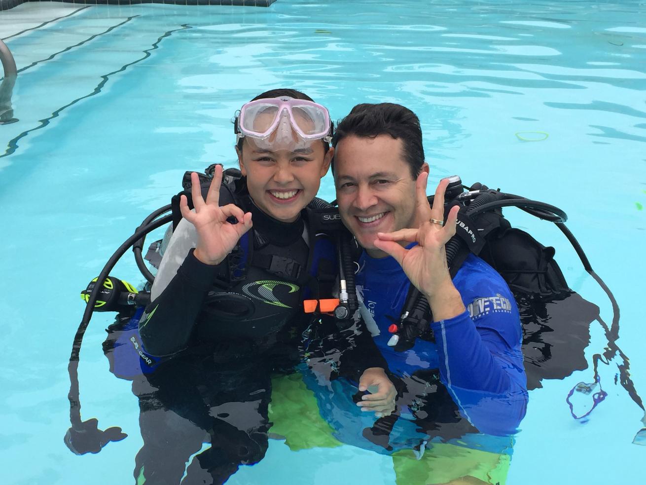 student scuba diver