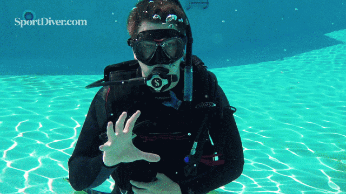 scuba hand signals cramp