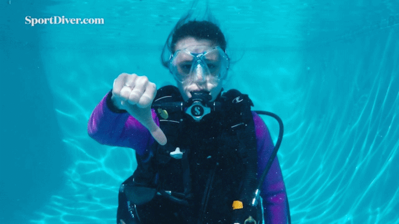 scuba diving hand signals Descend
