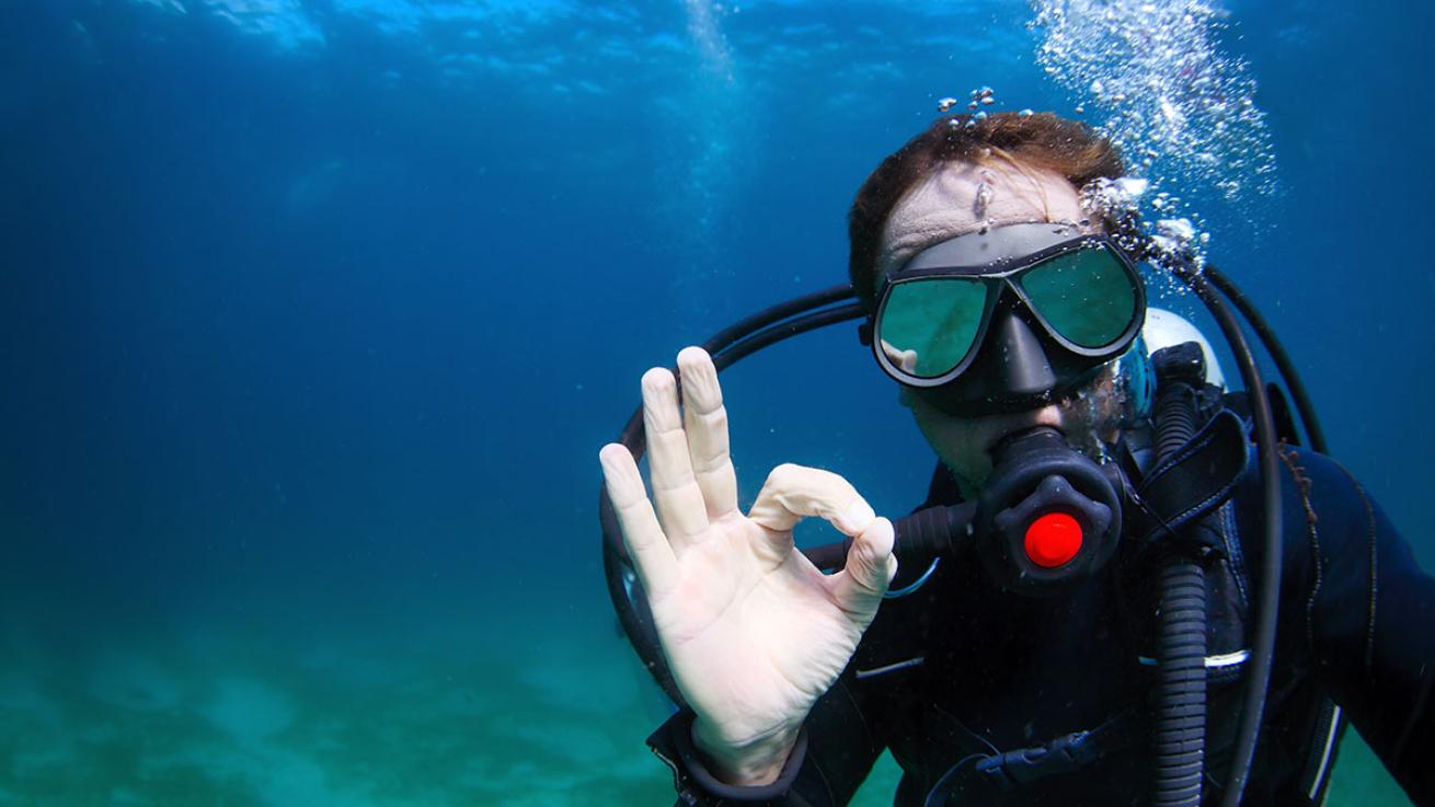 diver underwater