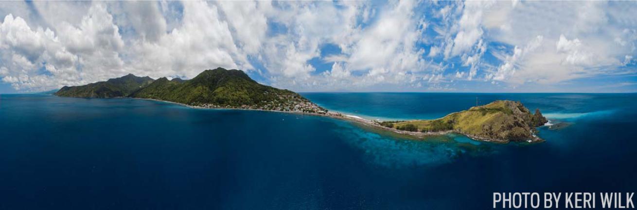 Dominica aerial view scott's head
