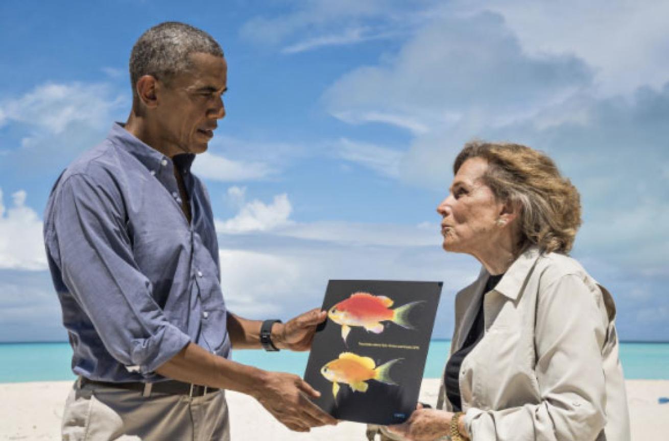 Sylvia Earl and President Obama